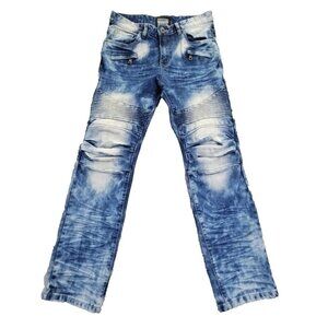 Smoke Rise Extra Tough Jeans Women's Size 18 (W32 L 30) Moto Blue Biker Y2K